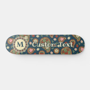 Strawberry Paisley Patterley Skateboard