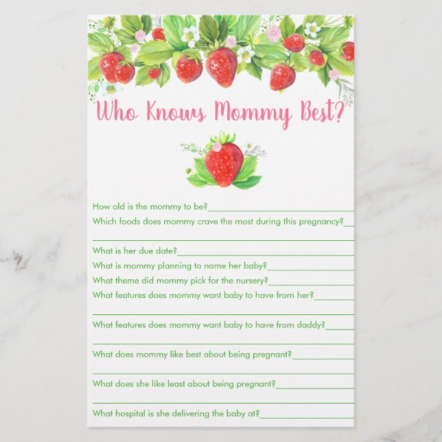 Strawberry Pink Floral Que Conhece O Melhor Jogo D (Frente)