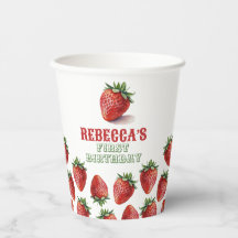 Strawberry Red Berry Doces Papel para primeiros an