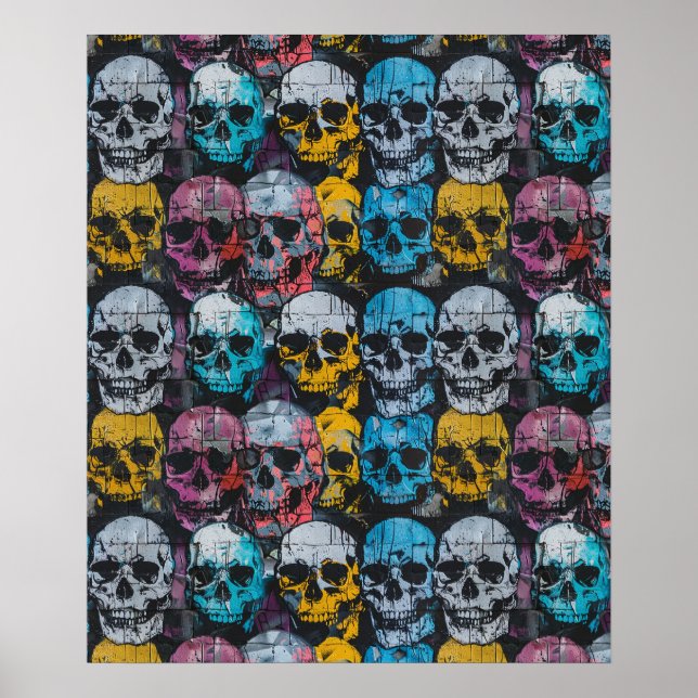 Street Art Skull Poster Design A29 (Frente)