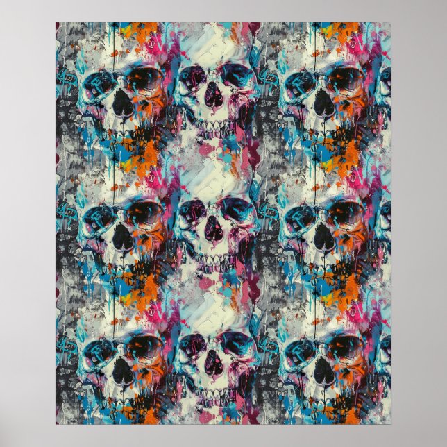 Street Art Skull Poster Design A32 (Frente)