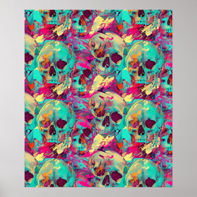 Street Art Skull Poster Design A37 (Frente)
