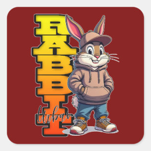 Street Rabbit – Urban Easter Bunny - Autocolante