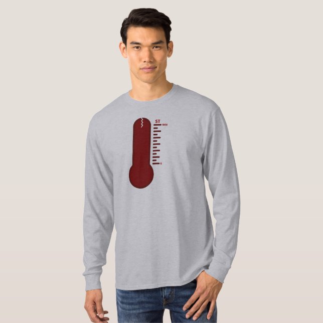 Stress Thermometer Long Sleeve T-Shirt (Frente Completa)