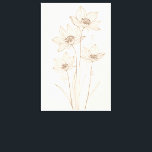 Stretched Canvas Print<br><div class="desc">Transform your living space with this sophisticated minimalist botanical line art. Featuring a delicate wildflower sketch in a rich brown tone on a warm, earthy beige background, this piece embodies the essence of modern boho and Japandi style. Perfectly suited for a minimalist bedroom, a calm office, or an elegant living...</div>