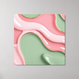 Stretched canvas print in stylish graphic