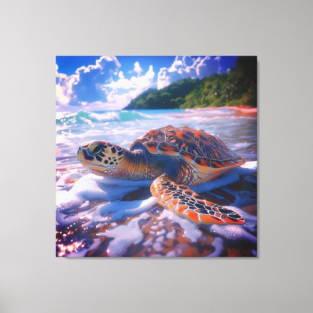 Stretched Canvas Print of Ocean Turtle (Frente)