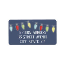 String da etiqueta de envio de férias de Natal