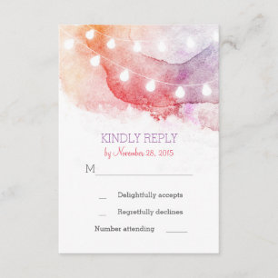 string de cores aquáticas ilesa placas RSVP