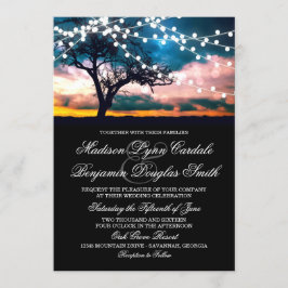 String de Lights Tree no Convite de Casamento Suns