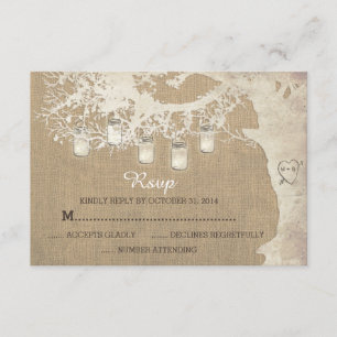 String de Mason Jar Lights Rustic Burlap RSVP