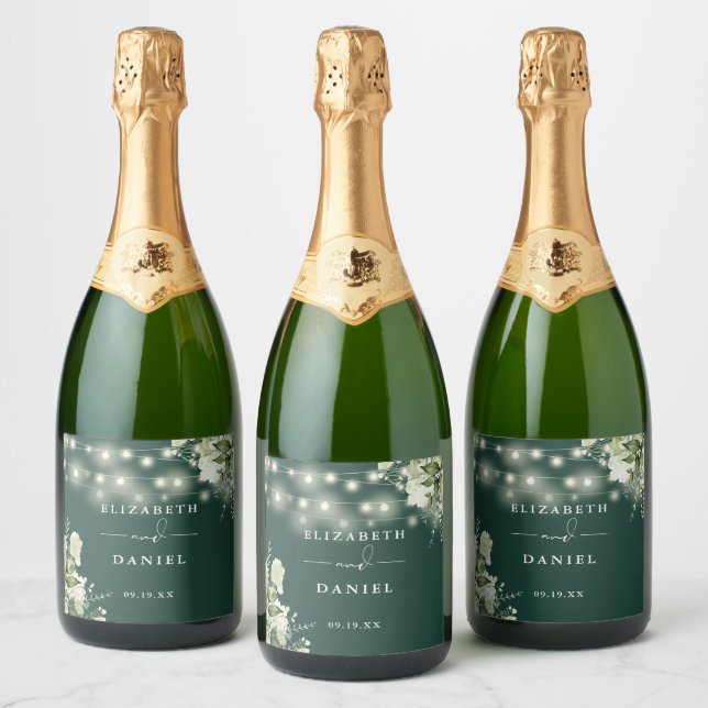 String Lights Emerald Greenery Casamento Floral (Garrafas)