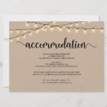 String Lights Kraft, Cartão de Alojamento