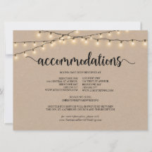 String Lights Kraft, Cartão de Alojamento
