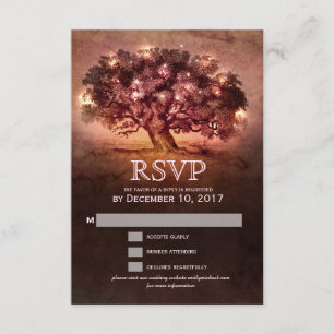 String Lights Oak Tree Country Casamento RSVP