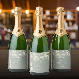 String Lights Sage Green Floral Greenery Casamento