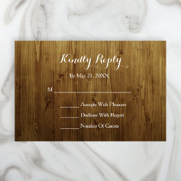 String Rustic De Lights Country RSVP Card