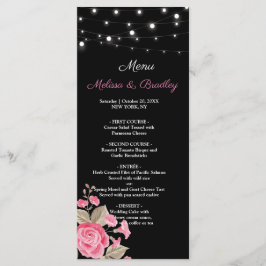 String Whimsical Acende Menu Black Weding