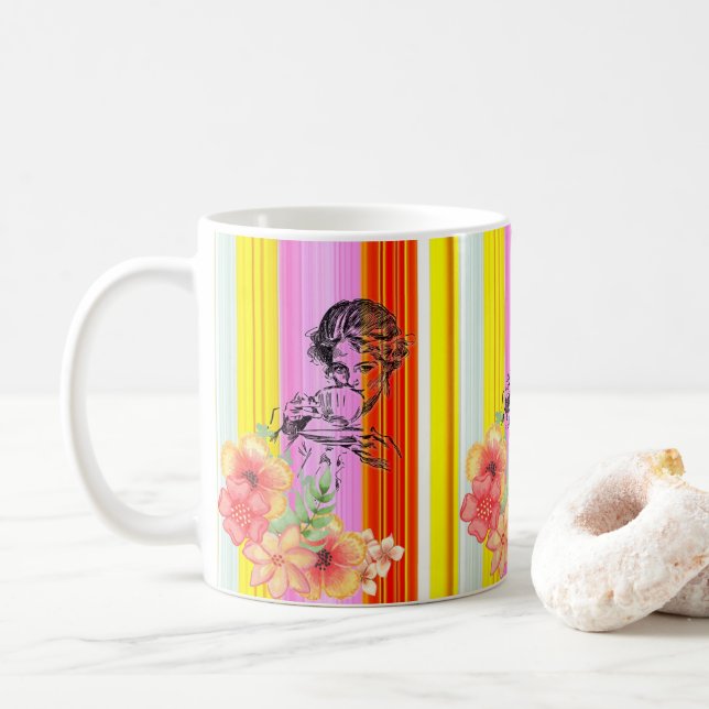 Stripe caneca vitoriana (Com Donut)