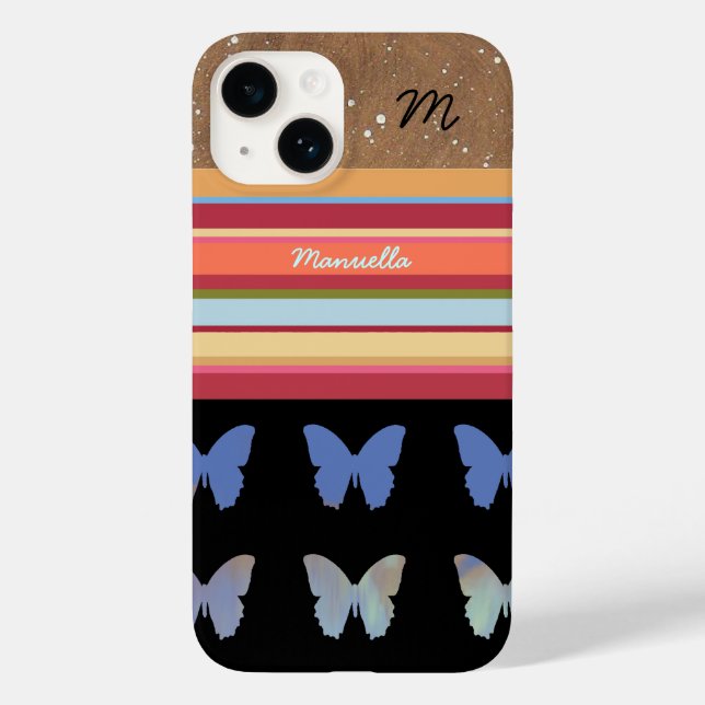 Stripe e Borboleta com nome personalizado (Verso)