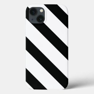 Striped (Preto e Branco) Diagonal) Qualquer Tama