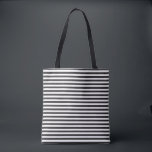 Striped Tote Bag<br><div class="desc">This tote bag is shown with a cute striped print.
Black/White color stripes.
Customize this item or buy as is.



Licensed Print</div>