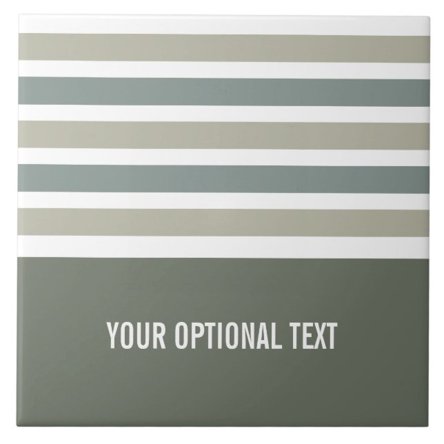 Stripes azulejos de monograma personalizado padrão (Frente)