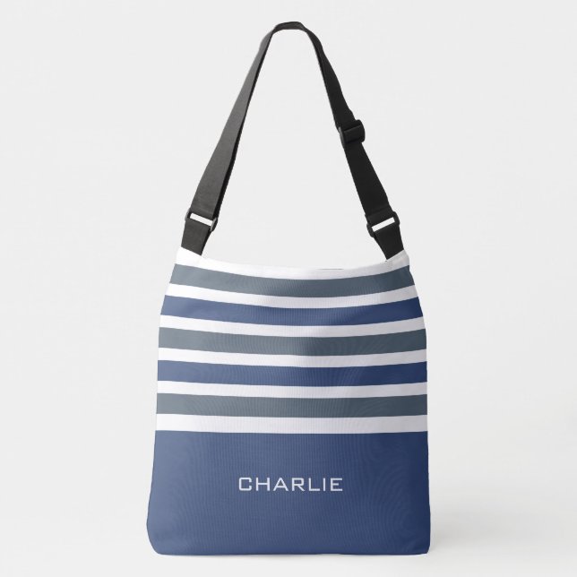 Stripes bolsas personalizadas de monograma (Frente)