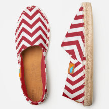 Stripes de Chevron Vermelho Branco e Negro
