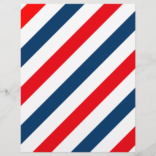 Stripes Diagonais Tricolor (azul, branco e vermelh (Frente)