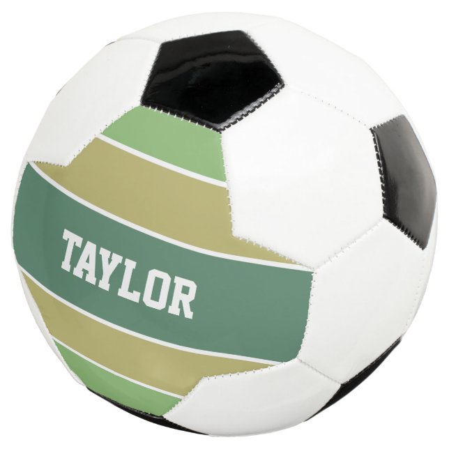 Stripes Padrão nome personalizado bola de futebol (Três quartos)