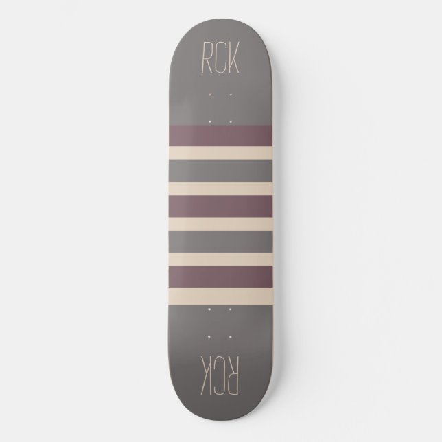 Stripes Painéis de skate de monograma personalizad (Frente)