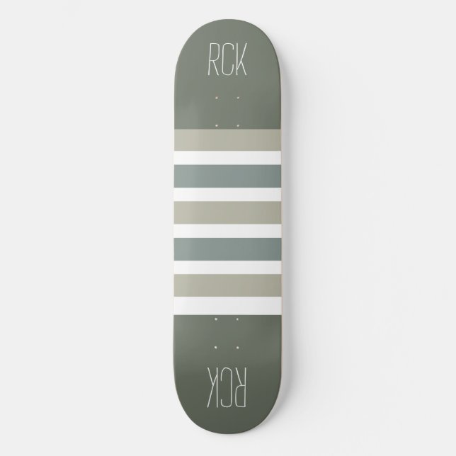 Stripes Painéis de skate de monograma personalizad (Frente)
