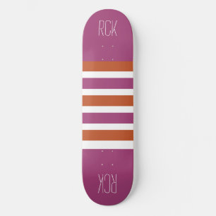 Stripes Painéis de skate de monograma personalizad