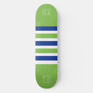 Stripes Painéis de skate de monograma personalizad