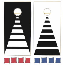 Strips Moderno Conjunto de Cornhole Negro
