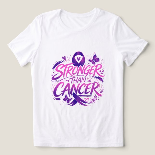 Stronger Than Cancer T-Shirt (Design frontal)