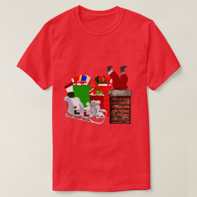 Stuck Santa T-Shirt (Frente do Design)