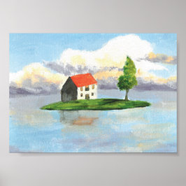 Studio Ghibli Landscape Impressão, Papel Poster de