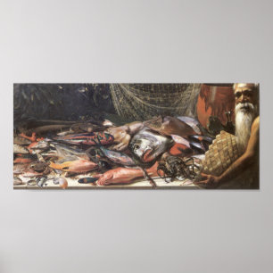 "Study of Hawaiian Fish" - Hubert Vos Poster