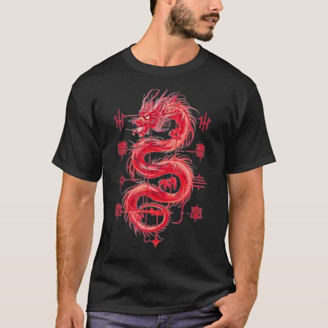 Stunning red dragon T-shirt (Frente)