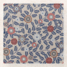 Stunning Teal and Magenta Foliage Pattern 