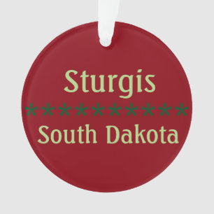 Sturgis customizável, ornamento de South Dakota
