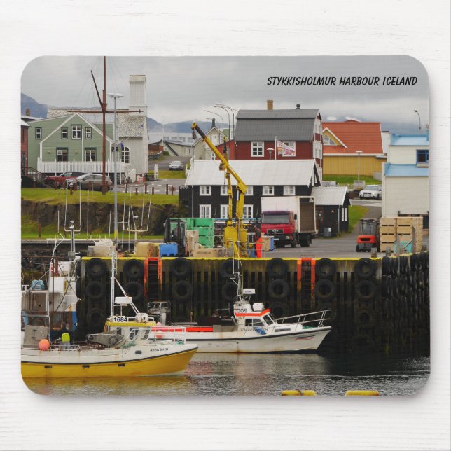 Stykholmur Harbor Islândia Mousepad (Frente)