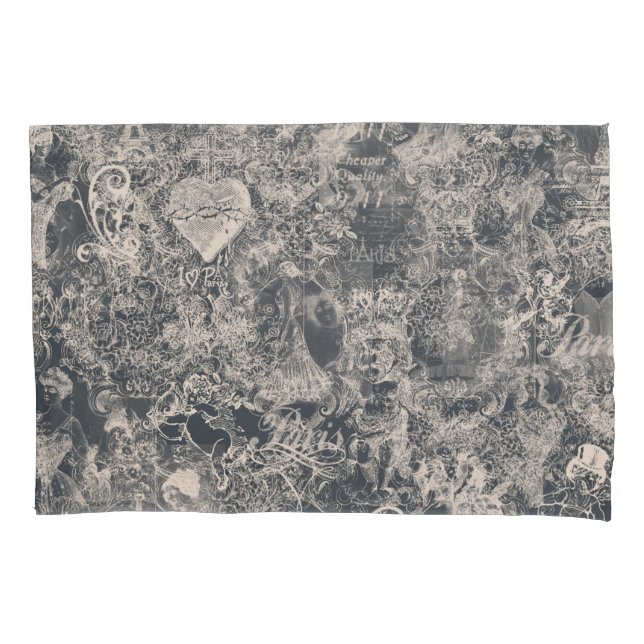 Stylish Black Paris Toile Design (Frente)