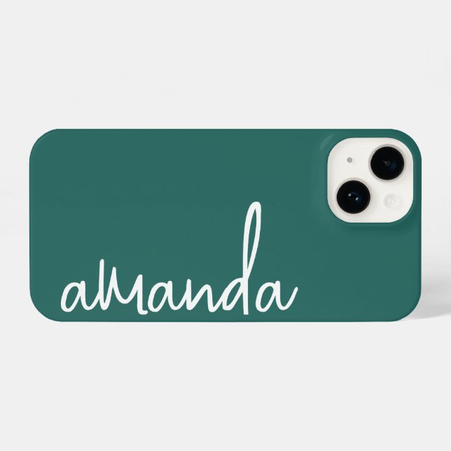 STYLISH MODERN ELEGANT CUSTOMIZED NAME OCEAN GREEN (Verso Horizontal)