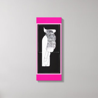 Stylized Rose-Breasted Cockatoo Pink Canvas Print