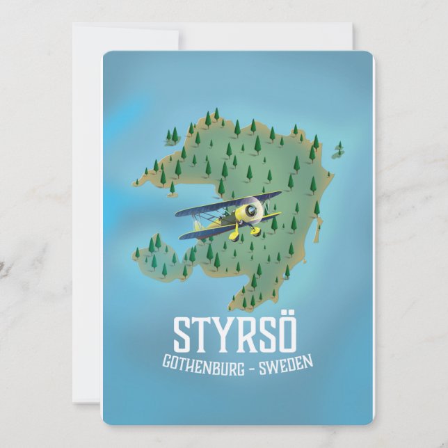 Styrsö, poster de viagens de suecia. (Frente)