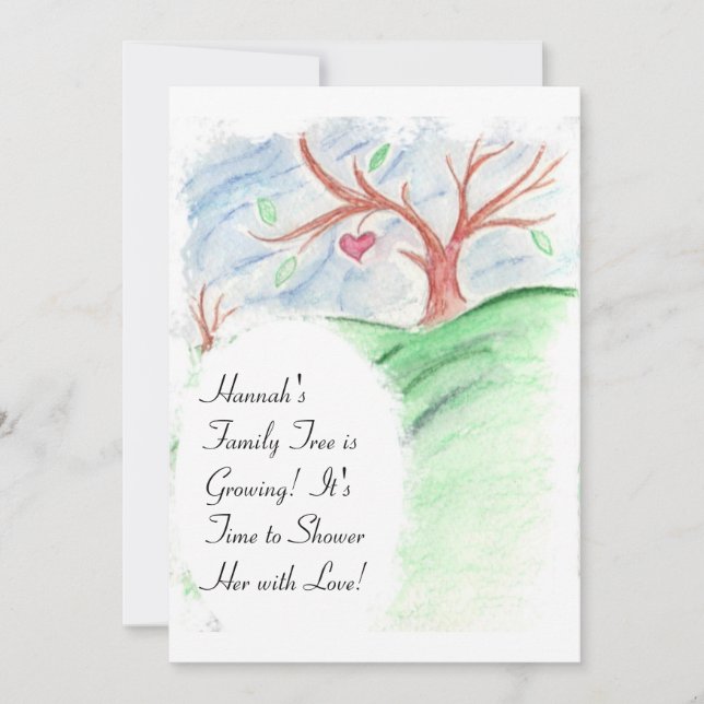 Sua árvore genealógica está crescendo - convite do (Frente)