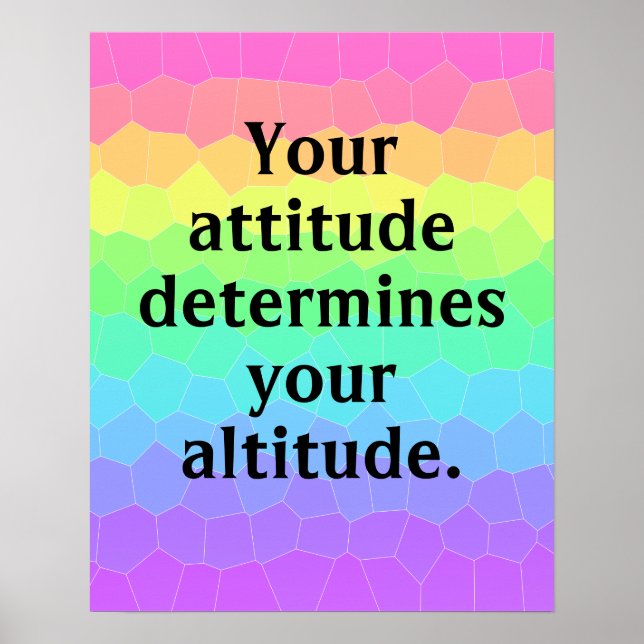 Sua atitude determina sua Poster de altitude (Frente)